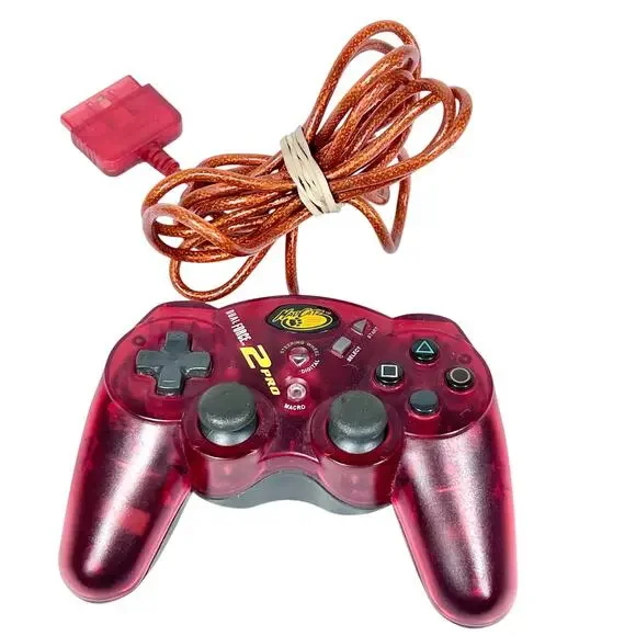 Mad Catz PS2 Dual Force 2 Pro Turbo Controller Red Playstation 2 Wired Working - Picture 1 of 11